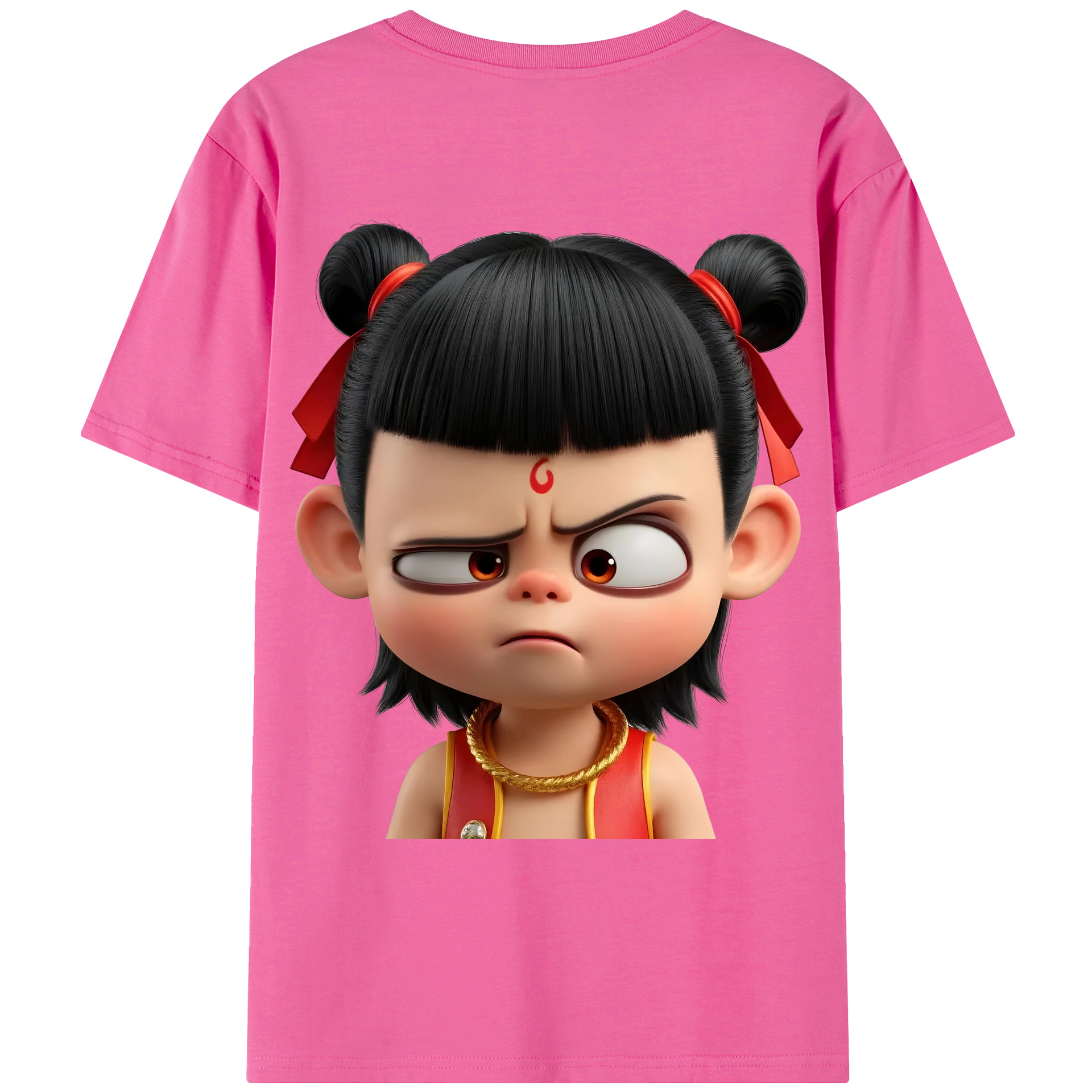 （画像用） Ne Zha 2 ナタ 魔童の大暴れ レディース半袖Tシャツ(バックプリント)